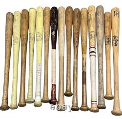 Lot of 15 Vintage Baseball Bats including Jackie Robinson, Berra, Fox, Aaron + Lot of 15 Vintage Baseball Bats including Jackie Robinson, Berra, Fox, Aaron +