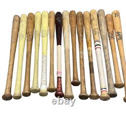 Lot of 15 Vintage Baseball Bats including Jackie Robinson, Berra, Fox, Aaron + Lot of 15 Vintage Baseball Bats including Jackie Robinson, Berra, Fox, Aaron +