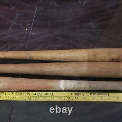Lot of 3 Vintage Wooden Baseball Bats Hillerich & Bradsby Louisville Slugger MM5