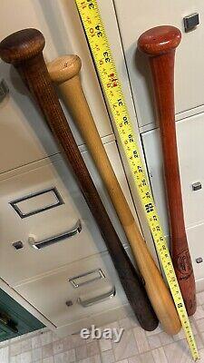 Lot of 3 Vintage Wooden Baseball Bats, Louisville Slugger 125. R43, TPX