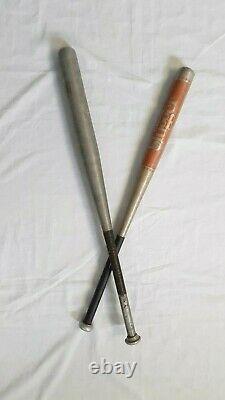 Lot of 6 Vintage Louisville Slugger Easton Baseball/Softball Metal Bats with Bag