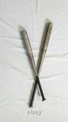 Lot of 6 Vintage Louisville Slugger Easton Baseball/Softball Metal Bats with Bag