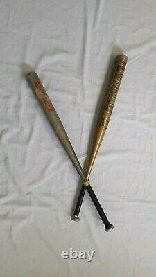 Lot of 6 Vintage Louisville Slugger Easton Baseball/Softball Metal Bats with Bag