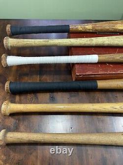 (Lot of 6) Vintage Wooden Baseball Bats 29 to 33, White Oak/Maple/Willow