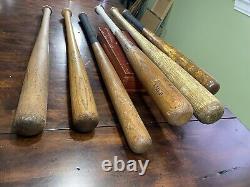 (Lot of 6) Vintage Wooden Baseball Bats 29 to 33, White Oak/Maple/Willow