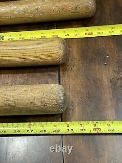 (Lot of 6) Vintage Wooden Baseball Bats 29 to 33, White Oak/Maple/Willow