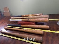 (Lot of 6) Vintage Wooden Baseball Bats 29 to 33, White Oak/Maple/Willow