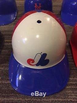 Lot of 8 Vintage Laich Adjustrap MLB Replica Baseball Batting Helmet 1969