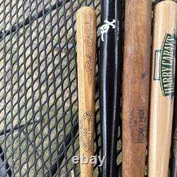 Lot of 9 Vintage Wooden Slugger Mini Bats Carew Bench Aaron
