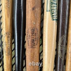 Lot of 9 Vintage Wooden Slugger Mini Bats Carew Bench Aaron
