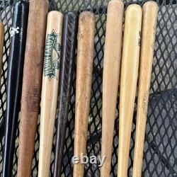 Lot of 9 Vintage Wooden Slugger Mini Bats Carew Bench Aaron