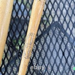 Lot of 9 Vintage Wooden Slugger Mini Bats Carew Bench Aaron