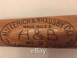 Lou Gehrig Hillerich & Bradsby Pre Louisville Slugger 35 Baseball Bat Vintage