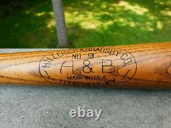 Lou Gehrig Vintage H&B Louisville Slugger Leader Baseball Bat 35 NICE Condition