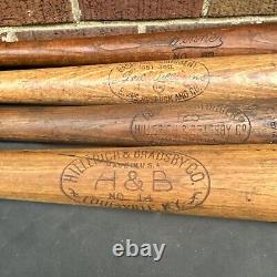 Lou Gehrig safe hit H & B 34 Wood baseball Ball Bat 1932- 1939 Vintage Antique