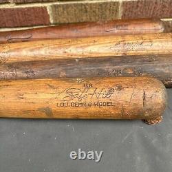 Lou Gehrig safe hit H & B 34 Wood baseball Ball Bat 1932- 1939 Vintage Antique