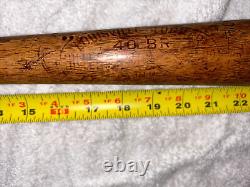 Louisville Slugger 40 Br Babe Ruth Hillerich And Bradsby Oil Tempered Bat