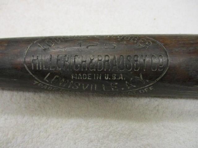 Louisville Slugger Hillerich & Bradsby Vintage Game Used Bat Side Written Lind
