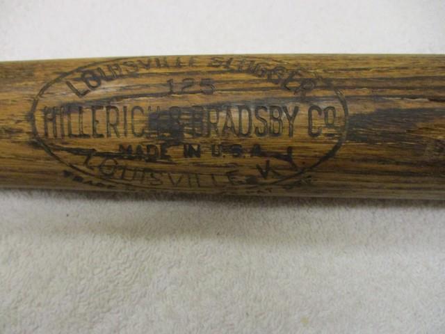 Louisville Slugger Hillerich Bradsby Vintage Game Used Bat Stamped Goert Miller