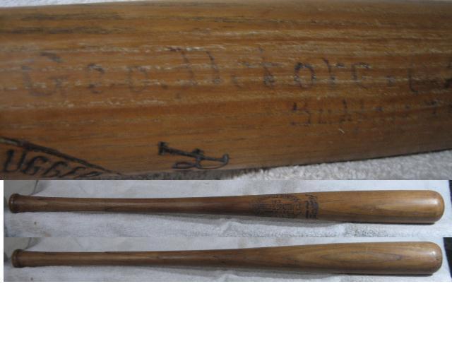 Louisville Slugger Vintage Game Used Bat Powerized Bone Rubbed George Detore