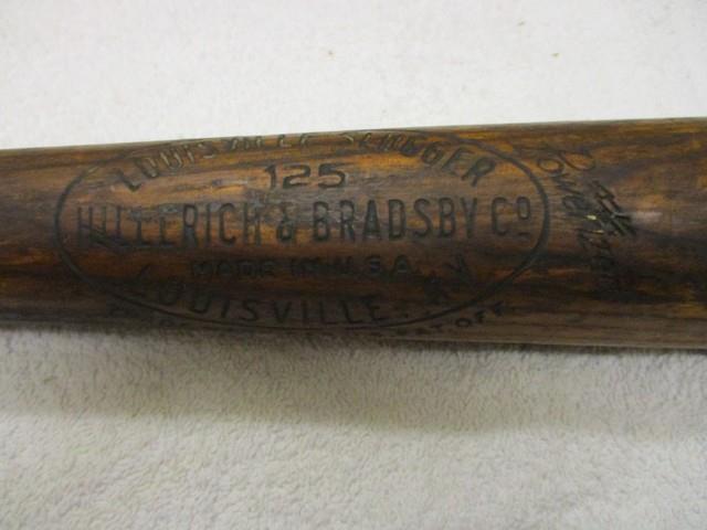 Louisville Slugger Vintage Game Used Bat Side Written Punch Mcdaniel