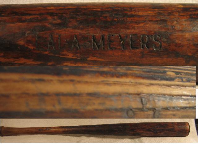 Louisville Slugger Vintage Game Used Bat Stamped Lala Meyers