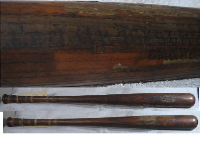 Louisville Slugger Vintage Game Used Bat Circa 1920's Ted Anderson Omaha