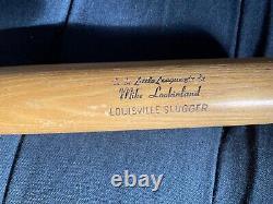 MIKE LOOKINLAND! Baseball Bat BRADY BUNCH Vintage Rare #125J Louisville Slugger