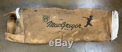 Macgregor Brunswick Bat Bag Equipment Kit Vtg Canvas 50s Baseball Duffle USA