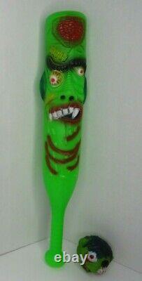 Madballs GREEN Toy Baseball Bat Vintage Rare Complete