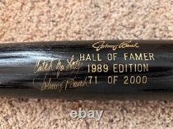 Magnificent Vintage 71 Of 2000 1989 Limited Edition Hof Johnny Bench Signed Bat