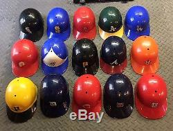 Major League Baseball Batting Helmet lot of 18 vintage MLB batting helmets