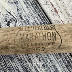 Marathon 1920's Vintage Baseball Bat #4353 Marathon 1920's Vintage Baseball Bat #4353