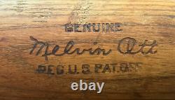 Mel Ott Game Used 1937 Order Record Vintage Baseball Bat Hof Psa/dna Coa Loa