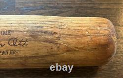 Mel Ott Game Used 1937 Order Record Vintage Baseball Bat Hof Psa/dna Coa Loa