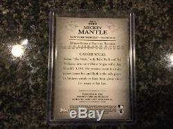 Mickey Mantle 2007 Topps Sterling 6x Vintage Jersey Bat Relic 1/10 Rare Amazing