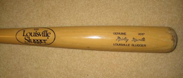 Mickey Mantle Baseball Bat, Yankees 1980s Vintage 33 Louisville Slugger K55