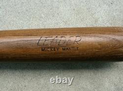 Mickey Mantle H&b Hillererich & Bradsby Co Baseball Bat Louisville Ky Vtg 1960