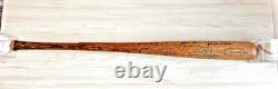 Negro League Hall of Famers and Stars autographed vintage baseball bat. 40 sigs
