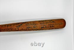 Negro League Hall of Famers and Stars autographed vintage baseball bat. 40 sigs