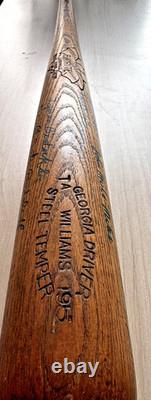 Negro League Hall of Famers and Stars autographed vintage baseball bat. 40 sigs
