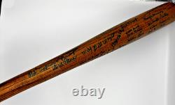 Negro League Hall of Famers and Stars autographed vintage baseball bat. 40 sigs