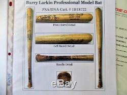 Nice Vintage Barry Larkin Game Used Cincinnati Reds Mlb Baseball Bat Psa Gu 9.5