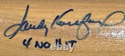 No Hitter Bat Rawlings Major League Bat with Three Signatures