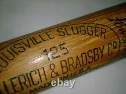 Old LOU GEHRIG Bat 35 Vintage Louisville Slugger 125 Hillerich Bradsby YANKEES