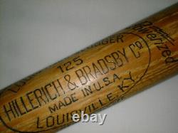 Old LOU GEHRIG Bat 35 Vintage Louisville Slugger 125 Hillerich Bradsby YANKEES