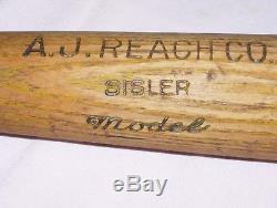 Old Vintage Antique Baseball Bat George Sisler Model A. J. REACH St. Louis Browns