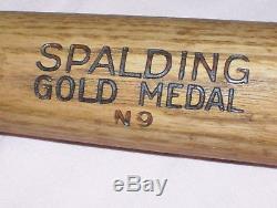 Old Vintage Antique Baseball Bat Spalding Gold Medal N9 Early Artifact 35 Inch