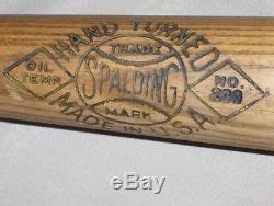Old Vintage Antique Spalding Hand Turned Baseball Bat Ray Roy Grimes
