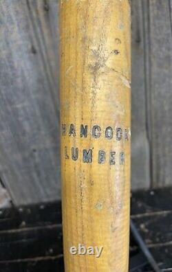 Original Early Vintage 28 RG JOHNSON Baseball Bat Hancock Lumber Denmark Maine